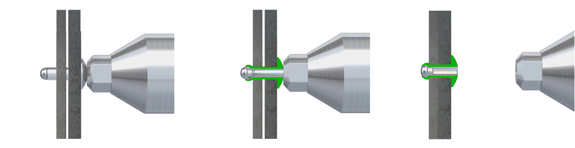 How does a blind rivet work?