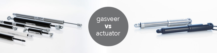 Kiezen tussen een gasveer en een actuator