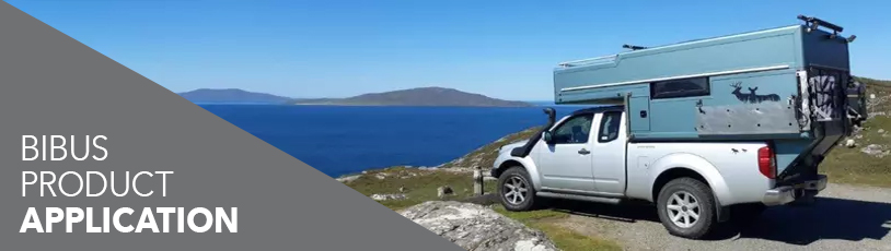 BIBUS in practice: actuators for operating roof pickup camper