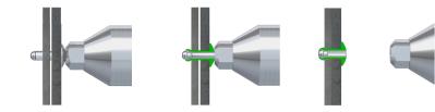How does a blind rivet work?
