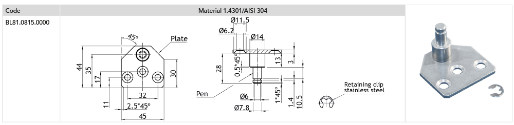 Mounting parts brackets 2