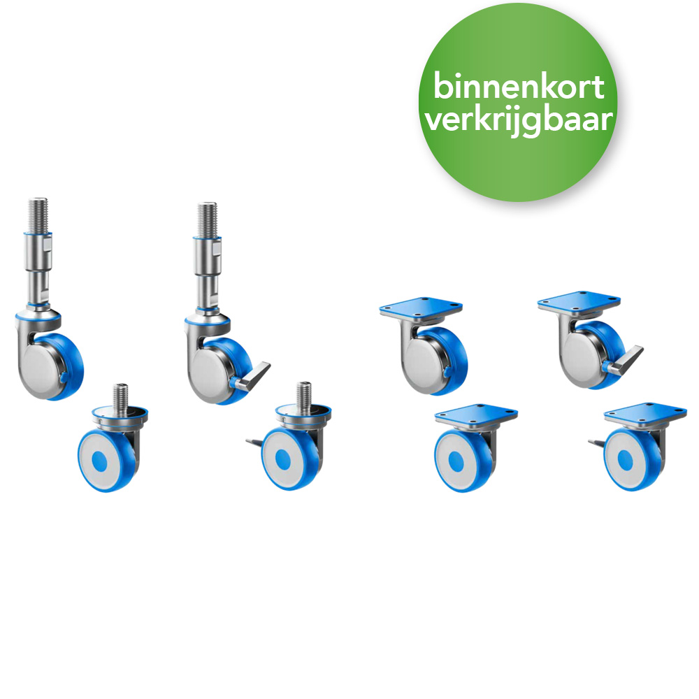 Hygiënische zwenkwielen
