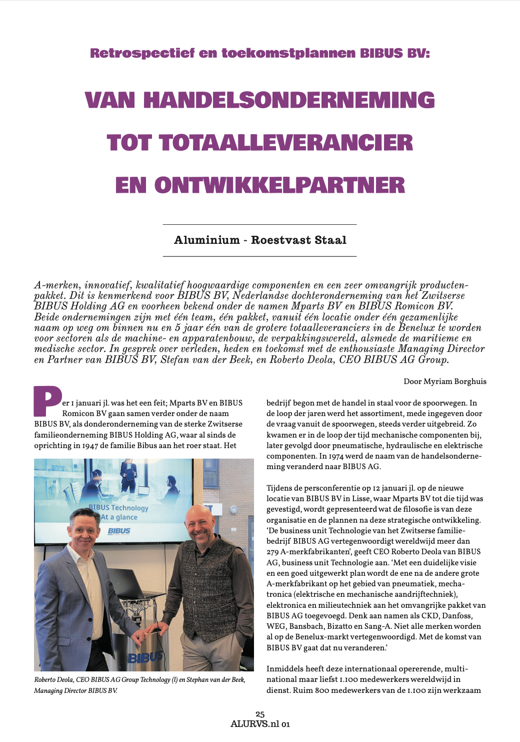 Van handelsonderneming tot totaalleverancier en ontwikkelpartner