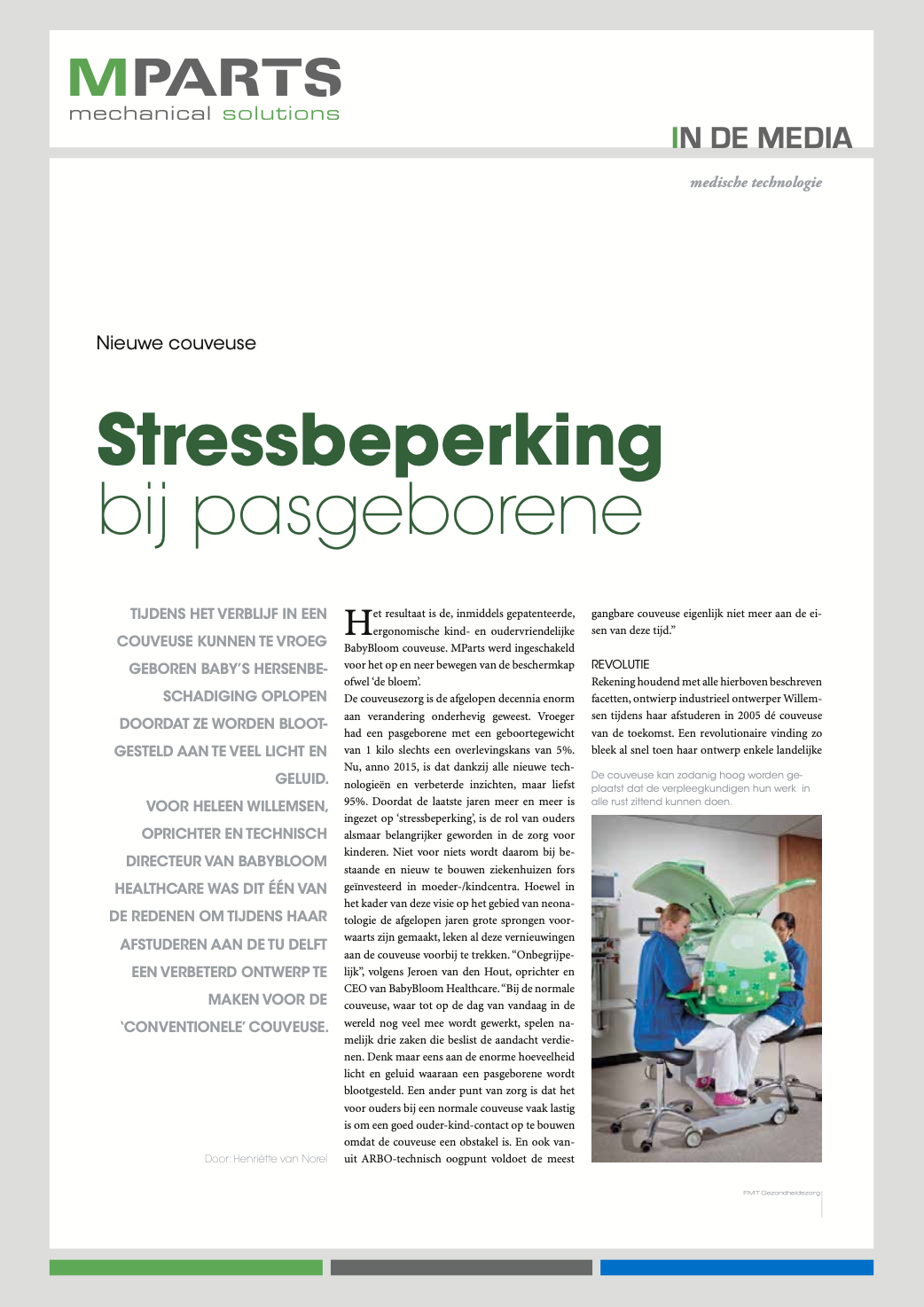 Stressbeperking bij pasgeborene
