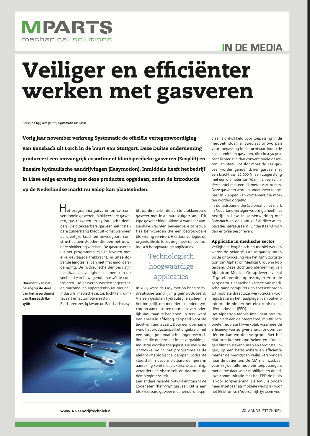 Veiliger en efficiënter werken met gasveren