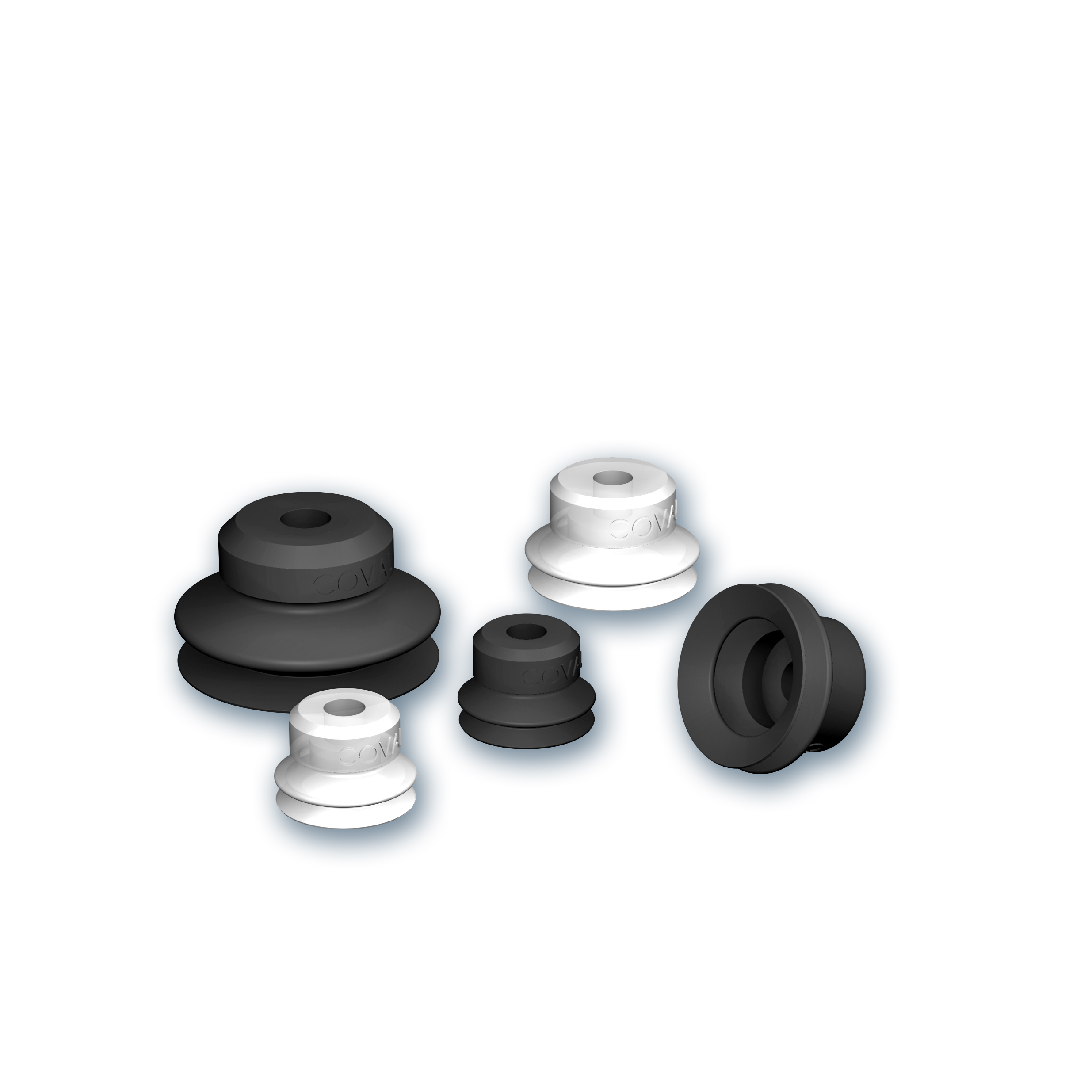 Zuignappen met 1.5 balg Ø 15 tot 30 Mm, VSAJ-Serie
